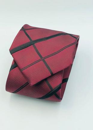 Краватка чоловіча бордового кольору з велюровим напиленням