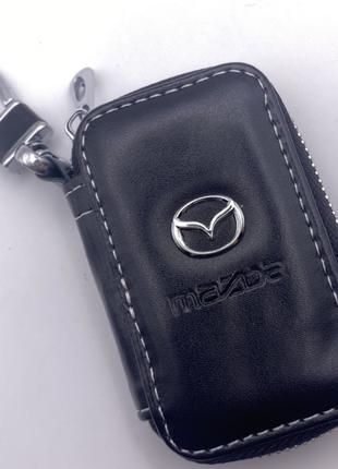 Брелок Ключница с логотипом мазда , чехол для ключа авто Mazda