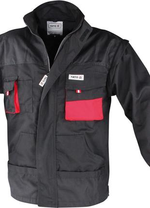 Куртка рабочая черно-красная, разм. L, YT-8022 YATO