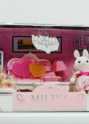 Игровой набор Shantou мебель с флоксовым зайкой "Miliya" гости...