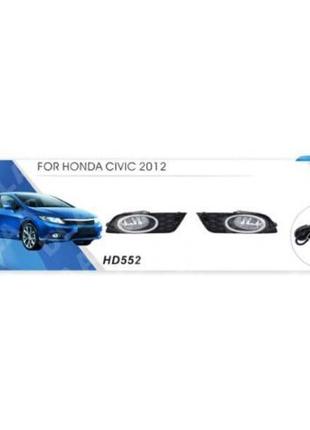 Фары дополнительные модель Honda Civic/2012/HD-552-W/эл.проводка