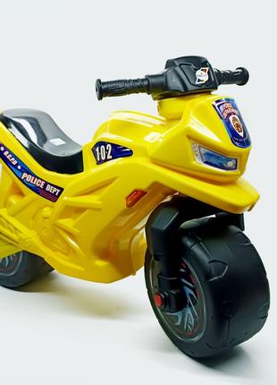 Детский толокар Orion Мотоцикл музыкальный желтый 501