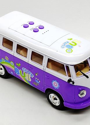 Автобус музыкальный Jia Yu Trade Volkswagen T1 фиолетовый 1568