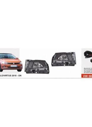 Фары доп.модель VW Polo 2018-/VW-0810W/H8-35W+6W-Led/2в1/эл.пр...