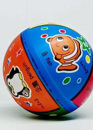 Мяч Shantou "Цветной" резиновый 16 см 9765-44