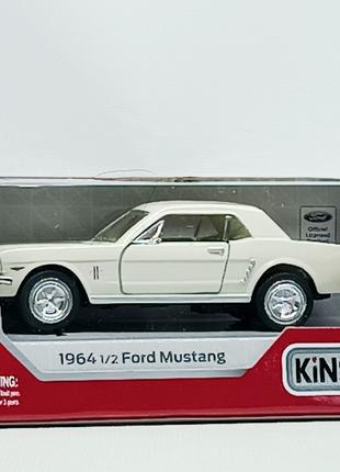 Машинка Kinsmart Ford Mustang 1964 Белая KT5351W-3