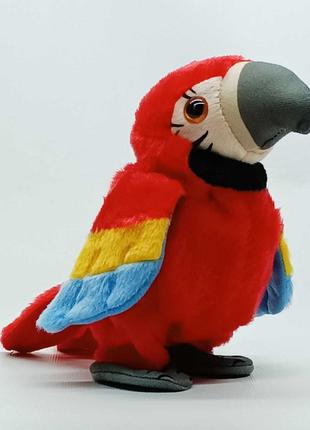 Мягкая игрушка повторюшка Shantou Попугай красный 18 см K14802-1