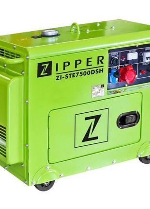 Дизельный генератор 6.0 кВт с AVR, 9.0 HP, 230/380V, Zipper ZI...