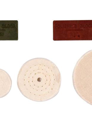 Полірувальний набір 3 диски Ø = 50, 75, 100 мм, штифт-тримач Ø...