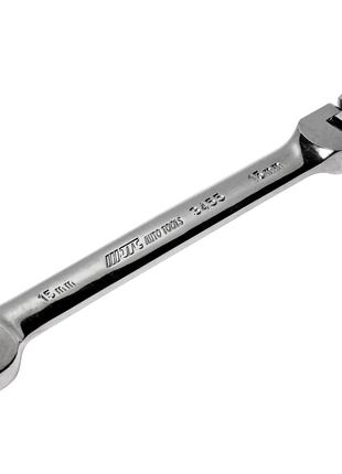 Ключ рожково-накидной шарнирный с трещоткой 15мм (3455 JTC)