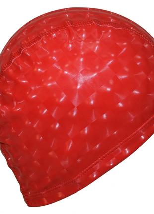 Шапочка для плавания 3D универсальная красная PM-3D-red