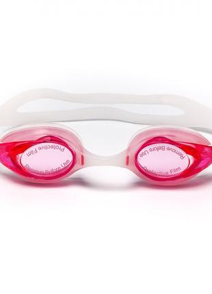 Очки для плавания Grilong взрослые J7900-4. Цвет розовый.