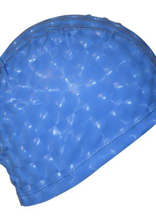 Шапочка для плавання 3D універсальна синя PM-3D-blue