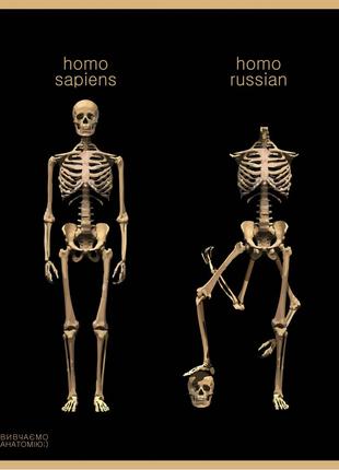 Табличка Скелет россиянина 26 х 26 см