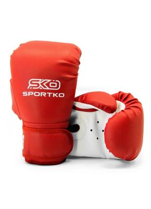 Перчатки боксерские 12 OZ Sportko цвет красный