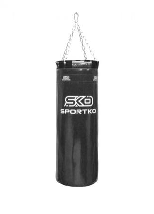 Мішок боксерський SportKo "Бочонок" PVC з кільцем 75 см чорний