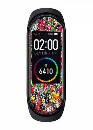 Защитная плёнка с рисунком Slim Protector для Xiaomi Mi Band 4...
