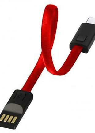 Дата кабель USB 2.0 AM to Type-C 0.22m red ColorWay (CW-CBUC02...
