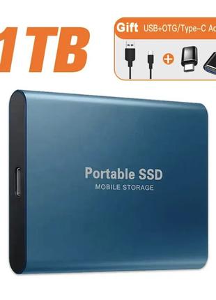 Внешний накопитель SSD USB Type-C Extreme High-speed 1TB синий