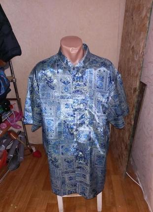 Тайский шелк.стильная рубашка 54 размер