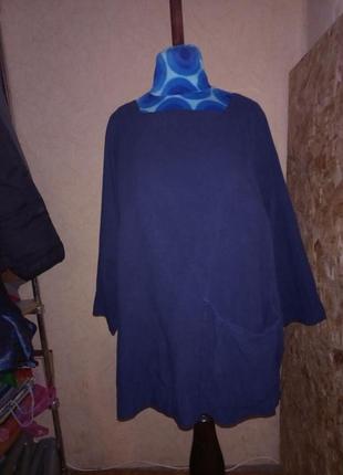 Оsка льняная блуза туника 50-54 размер