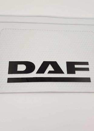 Брызговик с надписью DAF 400x650mm белый выпуклый 3D