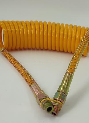 Шланг пневматичний спиральний POLIAMID M22x1.5MMXM22x1.5MM жов...