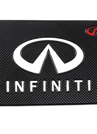 Антискользящий коврик торпеды с логотипом Infiniti