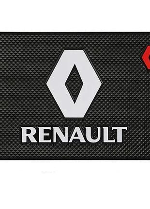 Антискользящий коврик на торпеду с логотипом Renault