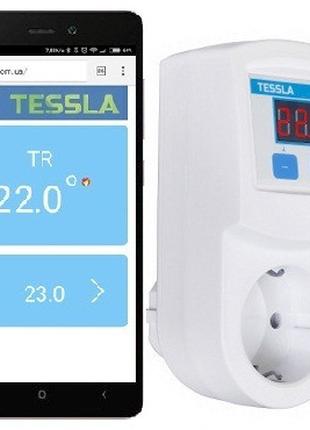 Терморегулятор розеточный Tessla TRW Wi-Fi удаленное управлени...