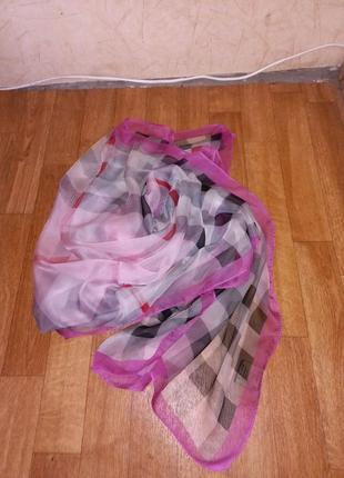Шелковый шарф палантин burberry