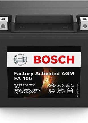 Мото аккумулятор AGM Bosch Лев [+] 12V 12AH 200A