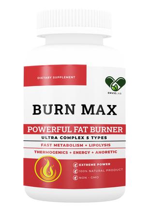 Пігулки для схуднення 100 капсул BURN MAX Premium Потужний жир...