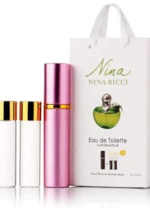 Nina ricci nina plain edt 3x15ml - trio bag