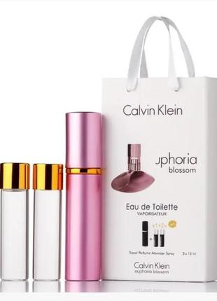 Calvin klein euphoria blossom edt 3x15ml - trio bag