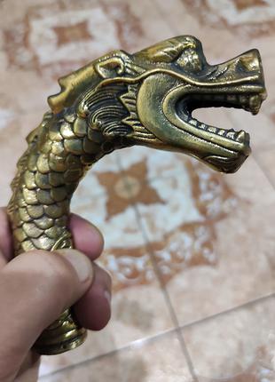 Рукоятка для трости «Дракон-3», художественное литье из бронзы.