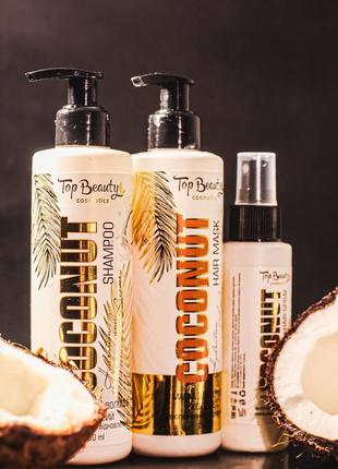 Top beauty, органический набор для волос кокосовый "coconut ув...