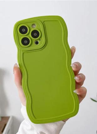 Чехол для iphone 12 из мягкого силикона, ярко-зеленый