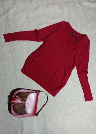 Пуловер жіночий бардового кольору,вовна,віскоза і кашемір
