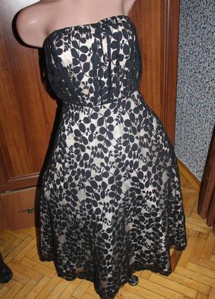 Платье вечернее f&f сетка черное кружево