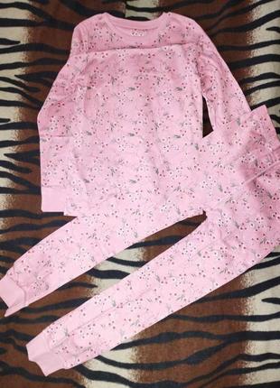 Пижама розовая с цветами