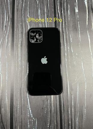 Чехол Стеклянный на iPhone 12 Pro / Glass Case Logo / накладка