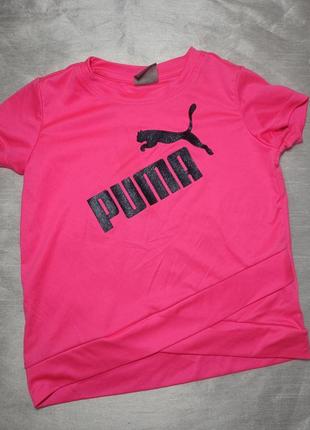 Брендовая футболка puma. рожева футболка puma