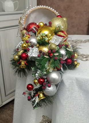 Новорічні / різдвяні / настільні святкові композиції / декор