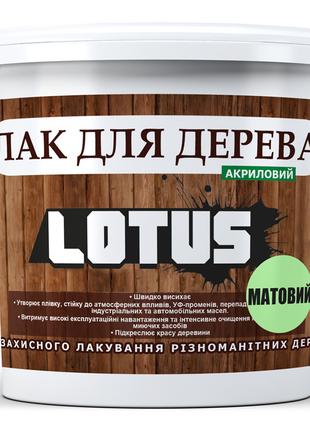 Лак акриловый для дерева LOTUS Прозрачный Матовый 3л