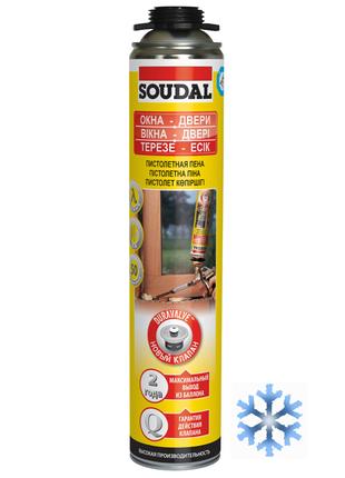 Пена монтажная п/пистолет Зимняя до -10°С SOUDAL 750 мл