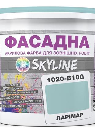 Краска Акрил-латексная Фасадная Skyline 1020-B10G Ларимар 3л