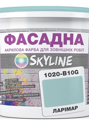 Краска Акрил-латексная Фасадная Skyline 1020-B10G Ларимар 10л