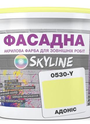 Краска Акрил-латексная Фасадная Skyline 0530-Y Адонис 1л