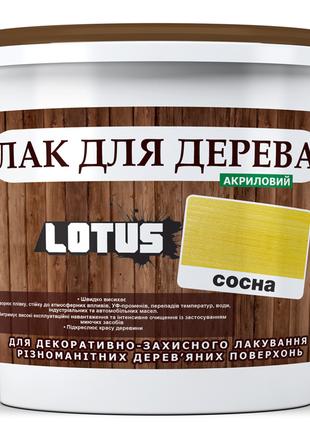 Цветной Лак для Дерева Lotus Глянец Сосна 3 л